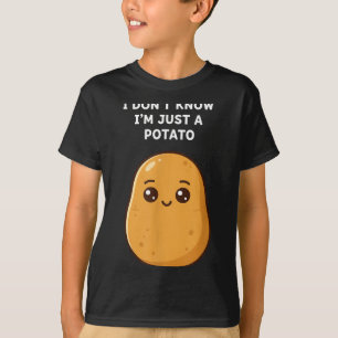 weet geen aardappel grappige aardappel cartoon ete t-shirt