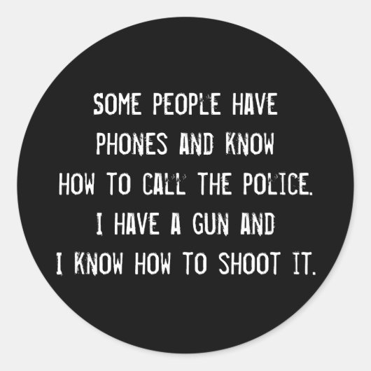 WEET HOE TE SCHIETEN RONDE STICKER (Voorkant)