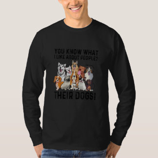 Weet je wat ik leuk vind aan mensen Hun honden Sch T-shirt