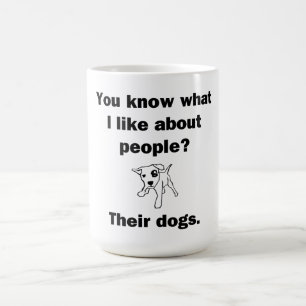 Weet je wat ik leuk vind aan mensen? koffiemok