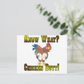 Weet je wat? Kip Butt. Briefkaart (Staand voorkant)