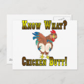 Weet je wat? Kip Butt. Briefkaart (Voorkant / Achterkant)