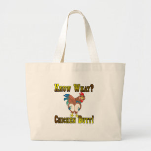 Weet je wat? Kip Butt. Grote Tote Bag