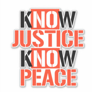 WEET JUSTICE VREDE STICKER