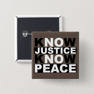 WEET JUSTICE VREDE VIERKANTE BUTTON 5,1 CM