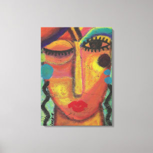 Weet niet, geef niet om Abstract acrylschilderij Canvas Afdruk