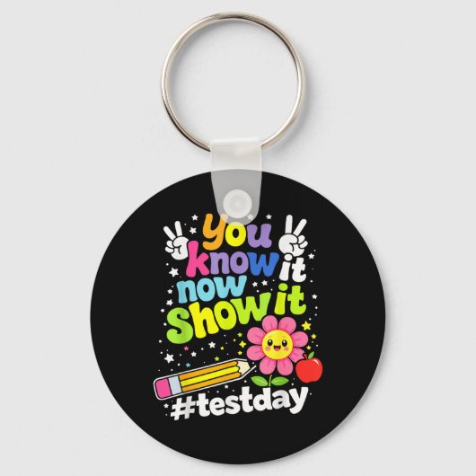 Weet Show Testdag Motivatie Docent Sleutelhanger (Voorkant)
