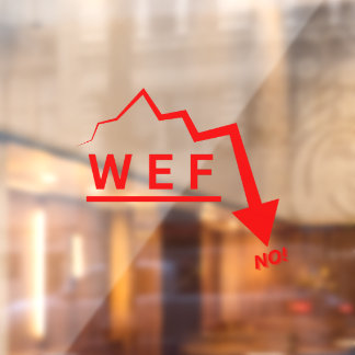 WEF Nee! Raamsticker