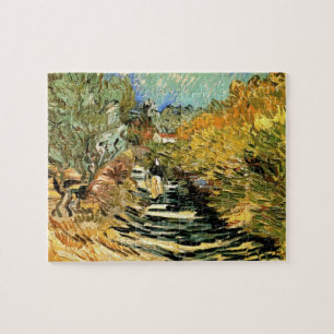 Weg bij Saint-Remy met vrouwelijke figuur, Vincent Legpuzzel