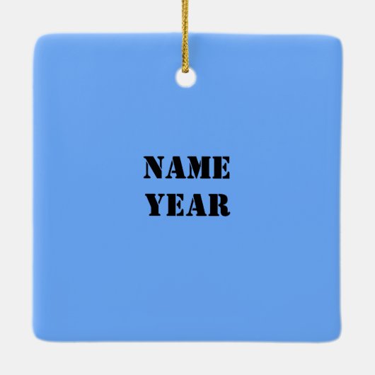 Weg bouw Silhouette kerstversiering Keramisch Ornament (Achterkant)