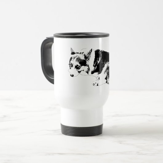 Weg Corgi, Geaarde Slokjes Reisbeker (Voorkant links)
