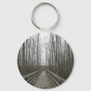 Weg door de wilde natuur sleutelhanger