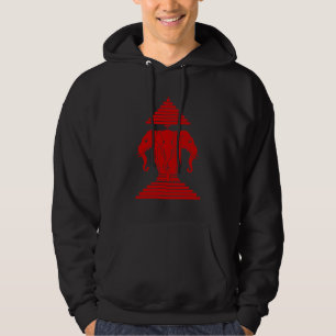 Weg drie kopende olifant Lao/Laos vlag Hoodie