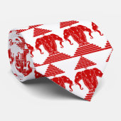 Weg drie kopende olifant Lao/Laos vlag Stropdas (Opgerold)