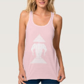 Weg drie kopende olifant Lao/Laos vlag Tanktop (Voorkant)