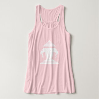 Weg drie kopende olifant Lao/Laos vlag Tanktop