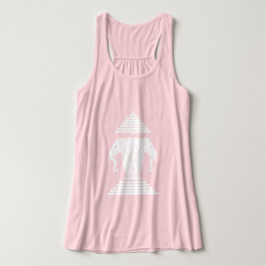 Weg drie kopende olifant Lao/Laos vlag Tanktop (Design voorkant)