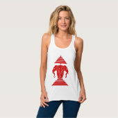 Weg drie kopende olifant Lao/Laos vlag Tanktop (Volledige Voorkant)