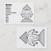 Weg drie kopende olifant Lao/Laos vlag Visitekaartje (Voorkant / Achterkant)