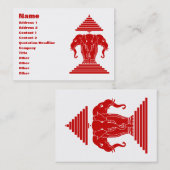 Weg drie kopende olifant Lao/Laos vlag Visitekaartje (Voorkant / Achterkant)
