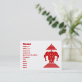 Weg drie kopende olifant Lao/Laos vlag Visitekaartje (Staand voorkant)