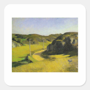 Weg in Maine - Edward Hopper Vierkante Sticker