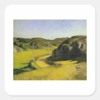 Weg in Maine - Edward Hopper Vierkante Sticker