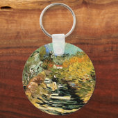Weg in St Remy met Afbeelding van Vincent van Gogh Sleutelhanger (Voorkant)