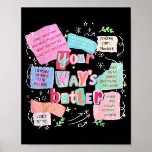 Weg is betere bijbelvers jesustrens geloof coquett poster