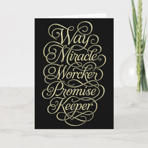 Weg Maken Wonder Werker Belofte Houder Kaart