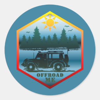 WEG ME Wilderness Blue Ronde Sticker