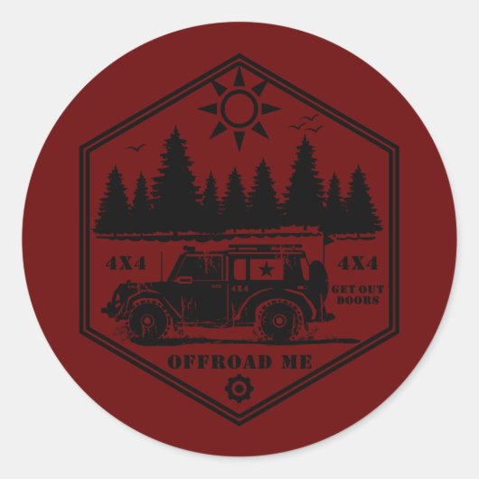 WEG ME Wilderness R Classic Round Sticker (Voorkant)
