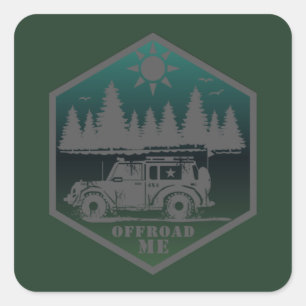 WEG ME Wilderness Vierkante Sticker