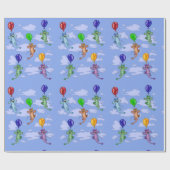 Weg met de ballondraak cadeaupapier (Vlak)