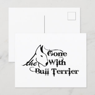Weg met DE BULL TERRIER hondenliefhebbers Briefkaart
