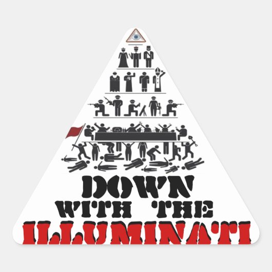 Weg met de Illuminati Stickers (Voorkant)