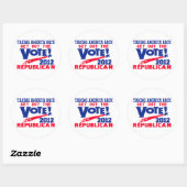 Weg met de stemming ronde sticker (Vel)