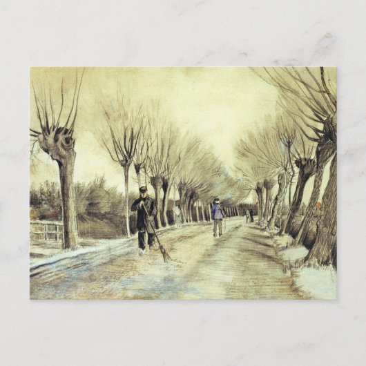 Weg met gepolariseerde wilde en een Man met een ka Briefkaart (Voorkant)