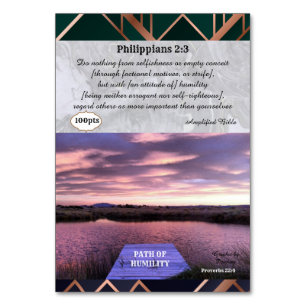 Weg met Humility Game Card Kaart