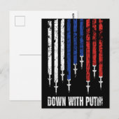 Weg met Poetin Antiwar Peace Ukraine Briefkaart (Voorkant / Achterkant)