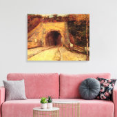 Weg met Underpass Viaduct door Vincent van Gogh Canvas Afdruk (Insitu (Woonkamer))
