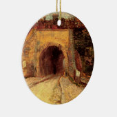 Weg met Underpass Viaduct door Vincent van Gogh Keramisch Ornament (Rechts)