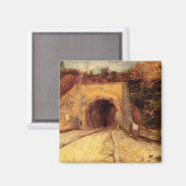 Weg met Underpass Viaduct door Vincent van Gogh Magneet (Voorkant / Achterkant)