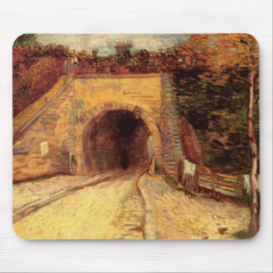 Weg met viaduct onder Viaduct door Vincent van Gog Muismat