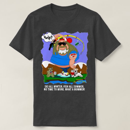 Weg met vissen t-shirt (Design voorkant)
