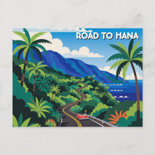 Weg naar Hana Maui Hawaii Reis Briefkaart
