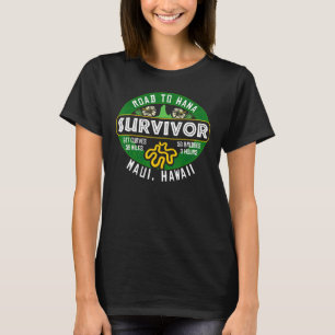 Weg naar Hana Survivor Curvy Palm Maui Hawaii T-shirt