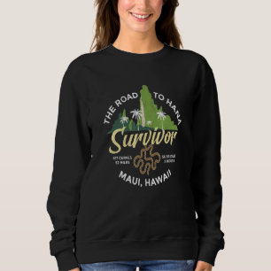 Weg naar Hana Survivor Curvy Palm Maui Hawaii Trui