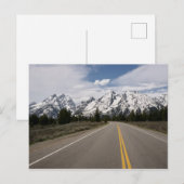 Weg naar het Teton-gebergte Briefkaart (Voorkant / Achterkant)