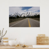 Weg naar het Teton-gebergte Poster (Keuken)